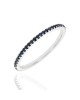 Blue Sapphire Eternity Band in White Gold