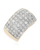 Wide Diamond Pave Tapered Band