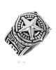 Night Rider Open Cut Star Ring in Sterling Silver