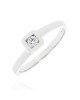 Diamond Solitaire Bypass Ring in White Gold