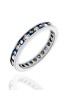 Alternating Blue Sapphire and Diamond Eternity Band in White Gold