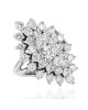 Diamond Marquise Shape Cluster Ring in White Gold