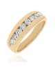 Gentlemen's Diamond Tapered Ring in Yellow Gold