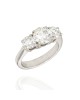 18kw Round Diamond Three Stone Engagement Ring