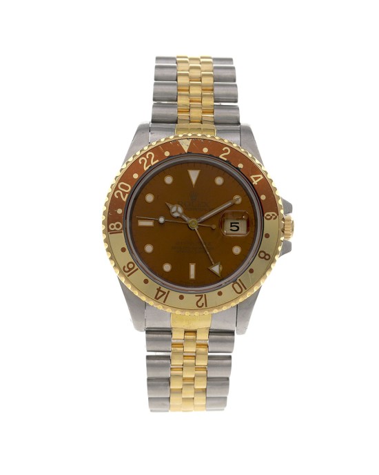 Rolex GMT-Master II Root Beer Stainless Steel Yellow Gold 16713
