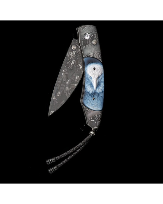 William Henry Spearpoint B12 Dignity Steel & Agate Eagle Pocket Knife