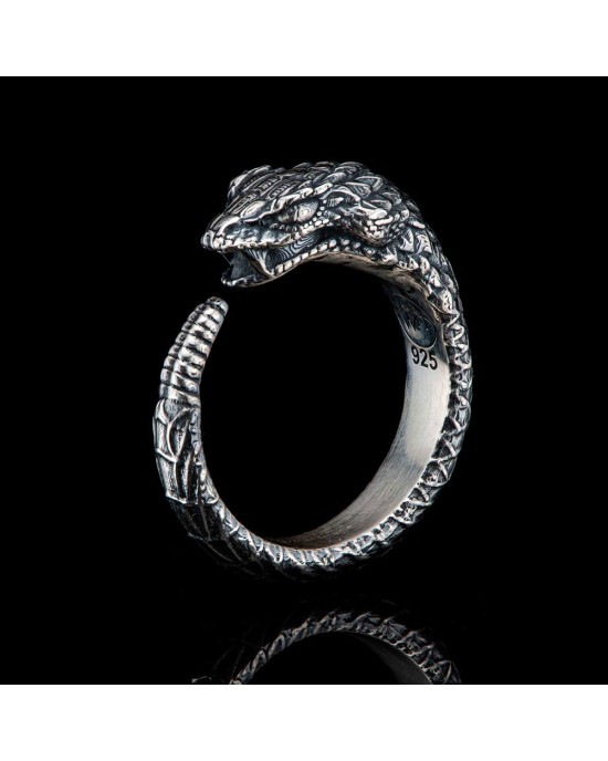 William Henry Sterling Silver OPHION Snake Ring SZ 10