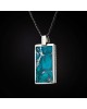 William Henry Sterling Silver Turquoise Shift Necklace P44 TQ