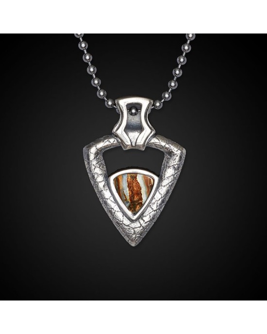William Henry Mammoth Fervor Sterling Silver Mammoth Tooth Necklace
