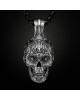 William Henry Cristobal Sugar Skull Necklace in Sterling Silver