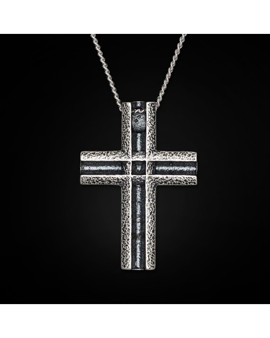 William Henry Unum Cross Necklace in Sterling Silver