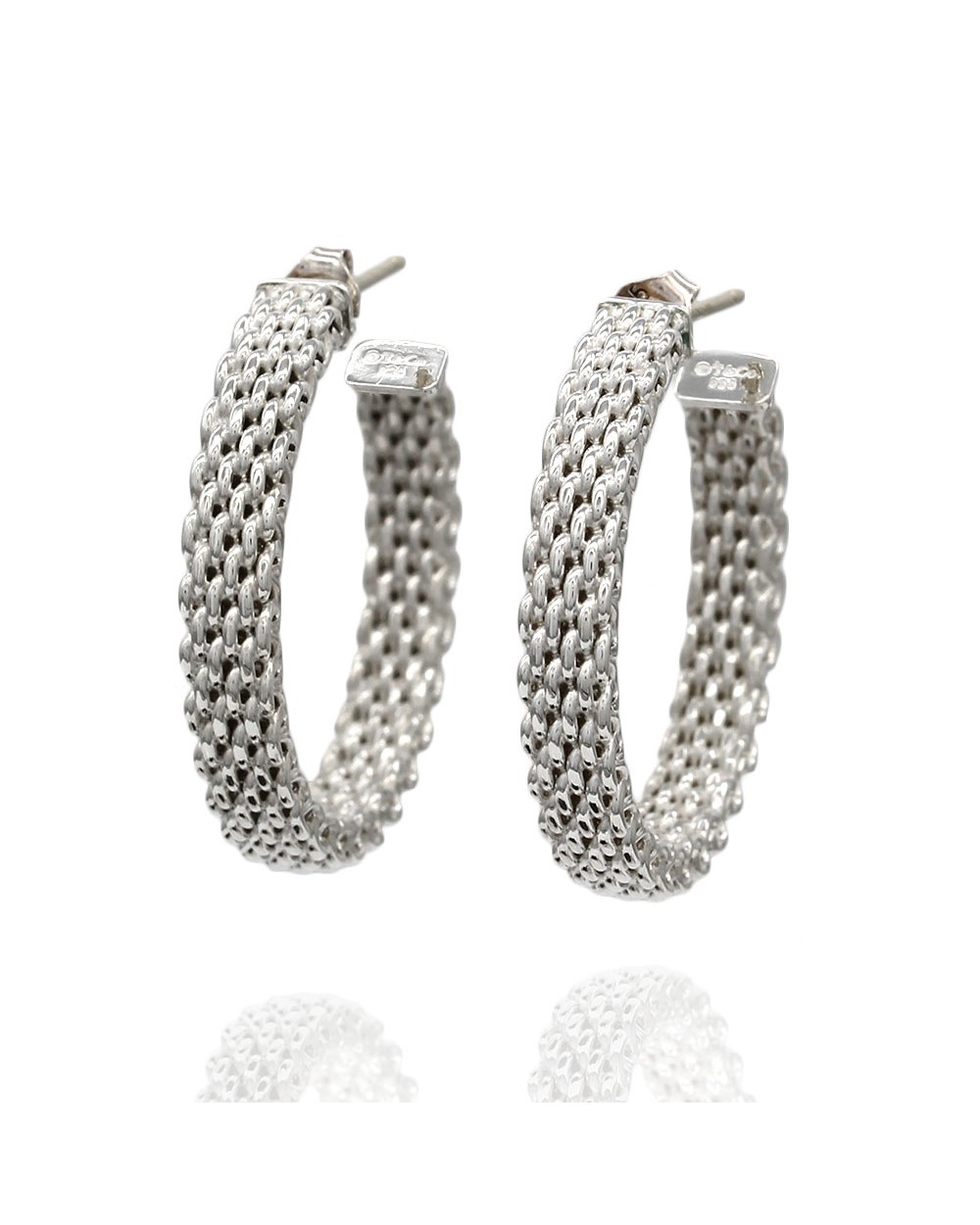 Tiffany Mesh Earrings in Silver