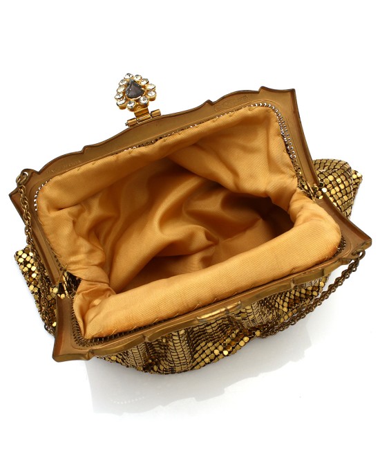 Diagnostiseren Absorberend verkoudheid Vintage Gold Color Mesh Clutch Bag Circa 1940's