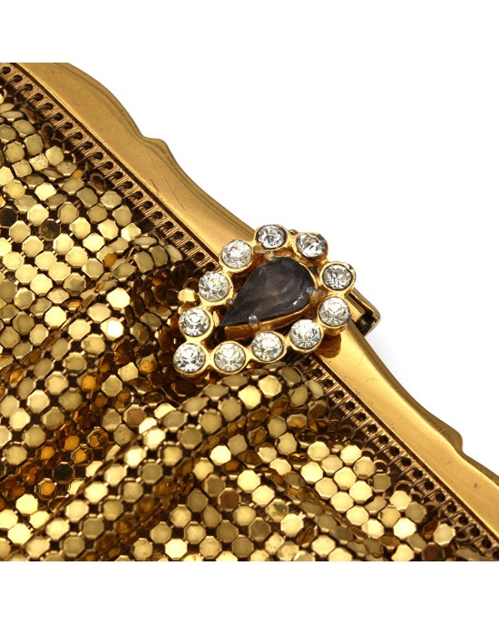 Silver Diamante Ring Clutch Bag | Aftershock Gold | AFTERSHOCK GOLD |  SilkFred US