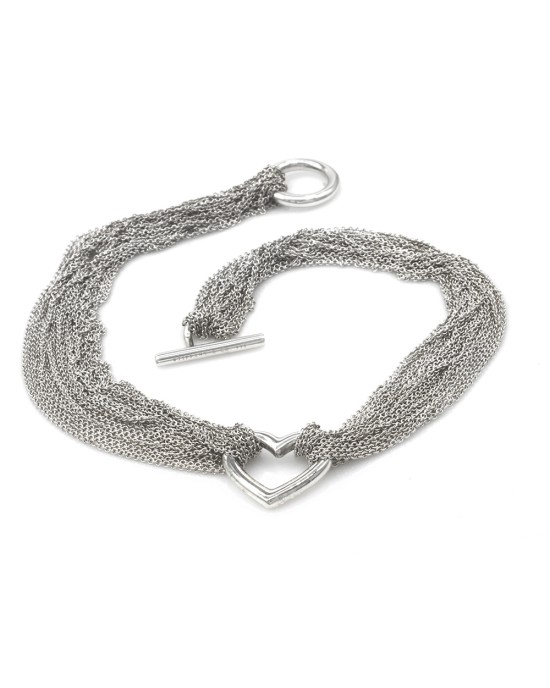 Tiffany & Co. Multi-Strand Heart Toggle Bracelet