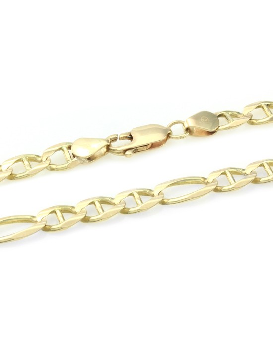 Custom Mariner Figaro Chain in Gold