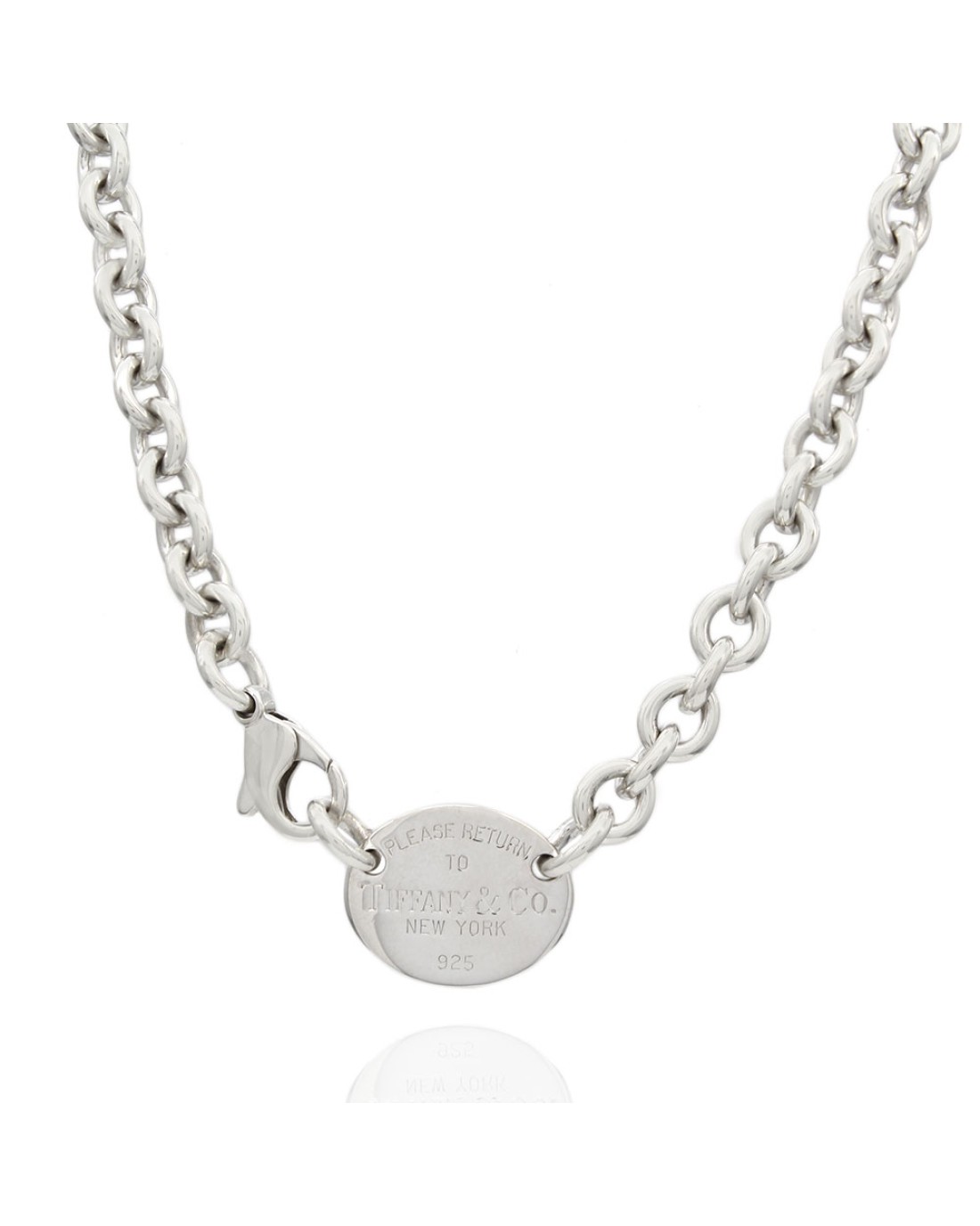 Tiffany & Co. Return to Tiffany Oval Tag Necklace in