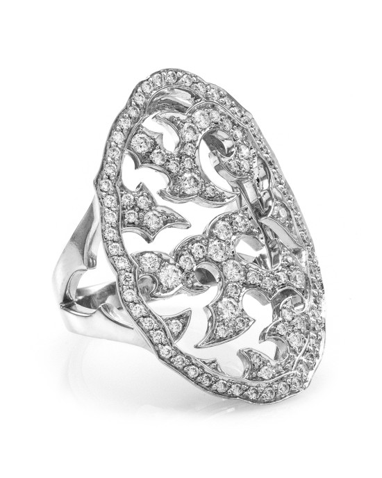 Stephen Webster Thorn Collection Pave Diamond Ring in 18K White Gold
