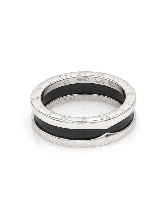 Bvlgari Save the Children Black Ceramic Band in Sterling Silver