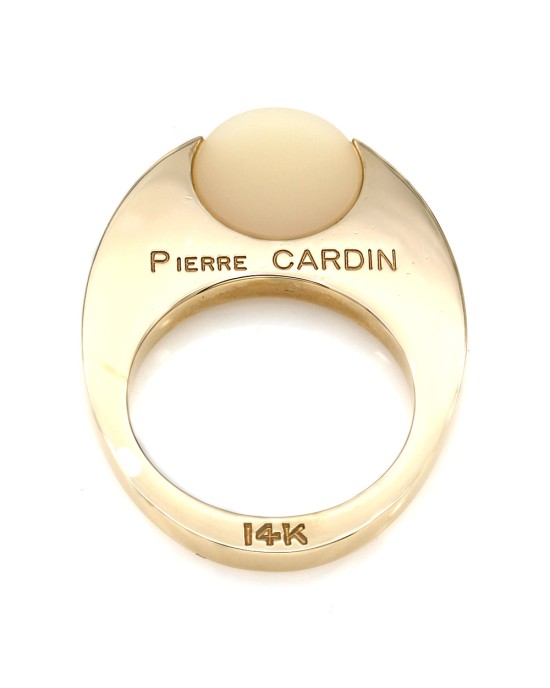 Eerlijkheid Classificatie Vervagen Pierre Cardin Chalcedony Slice Flat Fashion Ring